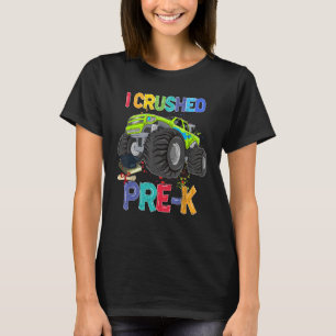 Camiseta Monster Truck I Esmagou Funn Pré-K Grau