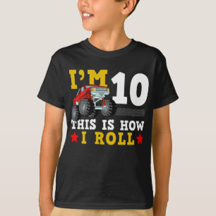 Camiseta Monster Truck IM 10 É Assim Que Eu Rolo Aniversá