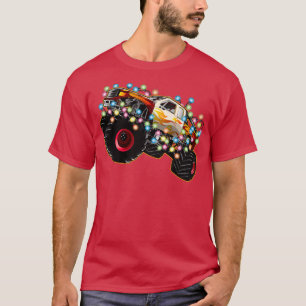 Camiseta Monster Truck Incrível com Luzes de Natal 2