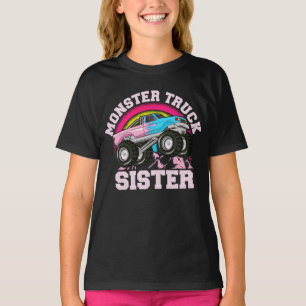 Camiseta Monster Truck Irmã Correspondente à Família Monste