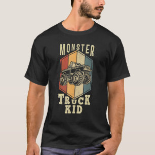 Camiseta Monster Truck Kid Para Meninas Retro Vintage
