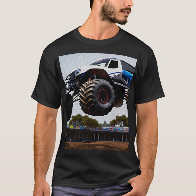 Camiseta Monster Truck Launch, Mens Tshirt (Frente)