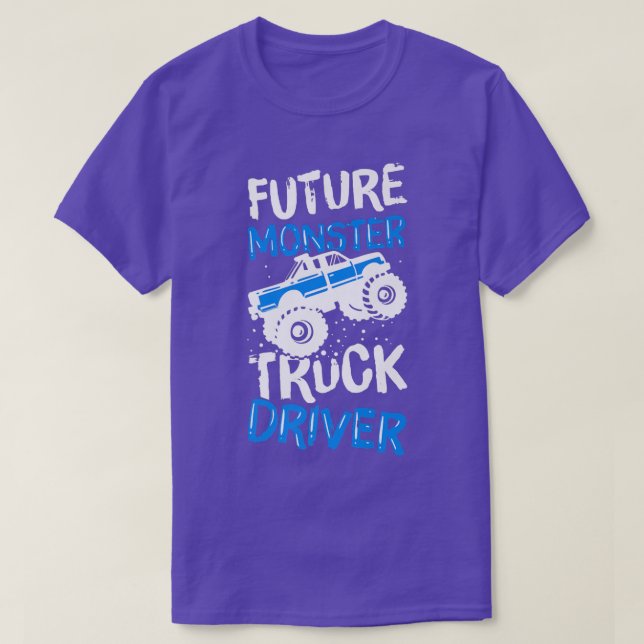 Camiseta Monster Truck License Racing Say Kids Bi (Frente do Design)
