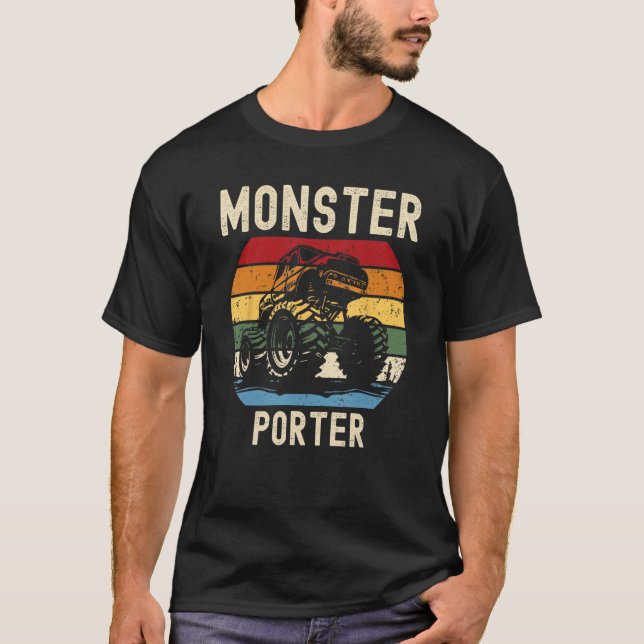 Camiseta Monster Truck Loving Porter (Frente)
