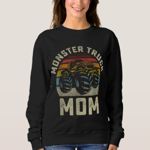 Camiseta Monster Truck Mãe Vintage Estilo Retro Mulheres
