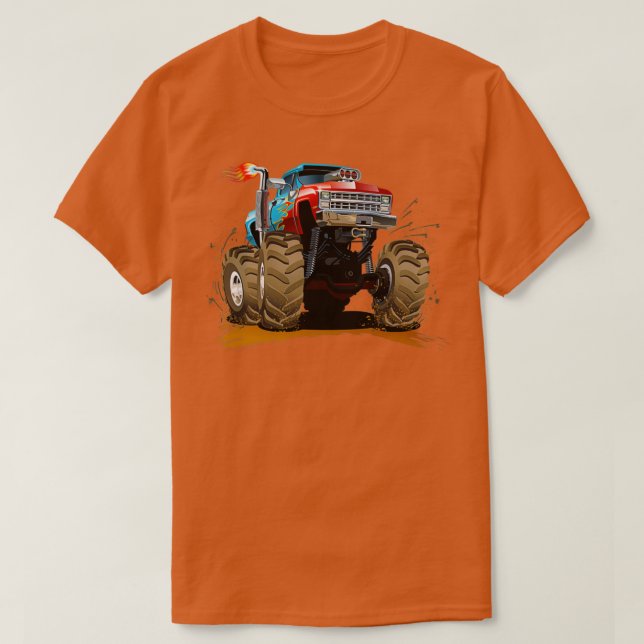 Camiseta Monster Truck Monster Trucks Rule Monster Cars 2 (Frente do Design)