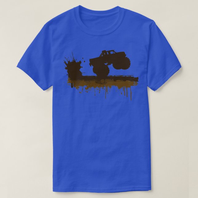 Camiseta Monster Truck Mud Splatter RC Radio Control Big Si (Frente do Design)