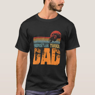 Camiseta Monster Truck Pai Vintage Sunset Retro Horizon Lin