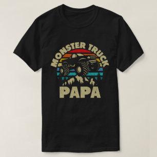 Camiseta Monster Truck Papa Correspondente Pai da Família