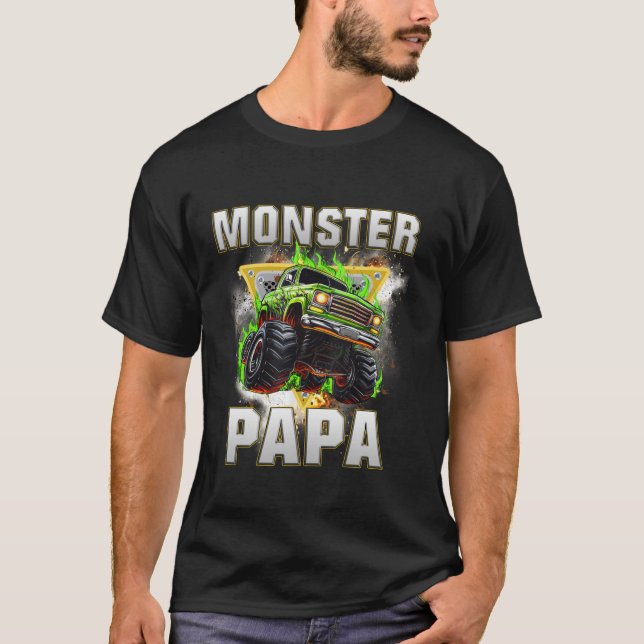 Camiseta Monster Truck Papa Monster Truck São Meus Meninos  (Frente)