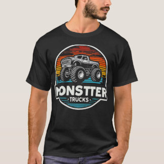 Camiseta Monster Truck para Crianças Adultos Jovens