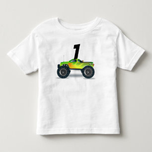CAMISETA MONSTER TRUCK PARA MENINOS DE 1 ANO