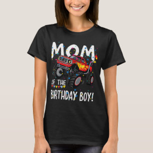 Camiseta Monster Truck Party Mãe do Aniversário Garoto Pres