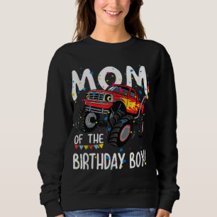 Camiseta Monster Truck Party Mãe do Aniversário Garoto Pres
