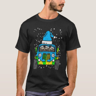 Camiseta Monster Truck Pugs Dog Menorah Jewah Hanukkah Cha