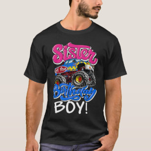 Camiseta Monster Truck Sister of the Birthday Boy