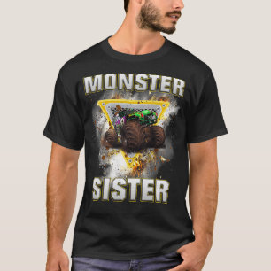 Camiseta Monster Truck Sister Retro Vintage Monster Truck