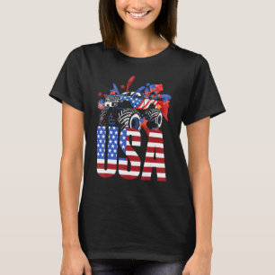 Camiseta Monster Truck Toddler Boys Usa Bandeira Americana