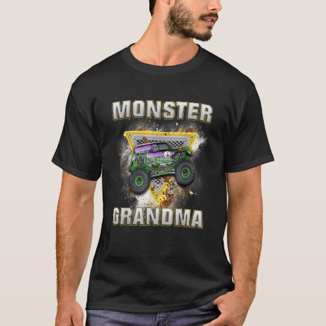 Camiseta Monster Truck Vovó Monster Truck É Meu Jam Tru (Frente)