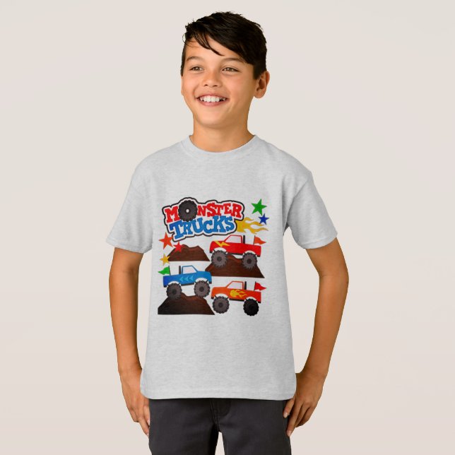 Camiseta Monster Trucks (Frente Completa)