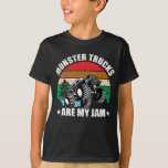 Camiseta Monster Trucks Are My Jam Kids<br><div class="desc">Monster Trucks Are My Jam Kids</div>