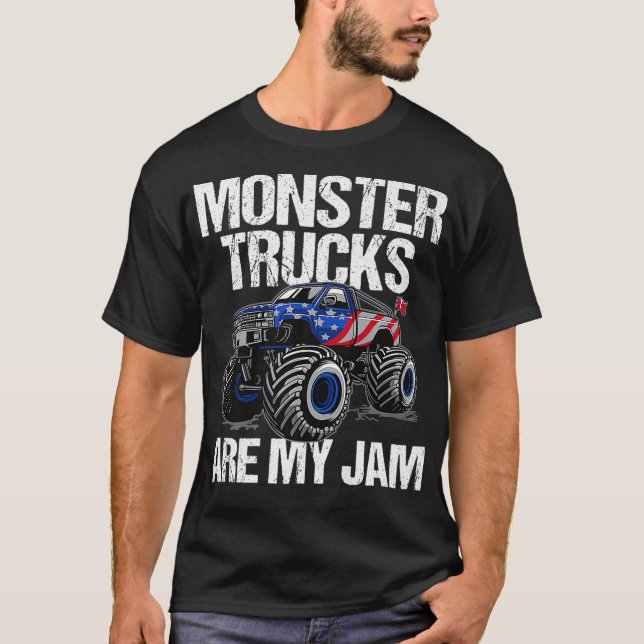 Camiseta Monster Trucks É Meu Caminhão Levantado Engraçado (Frente)