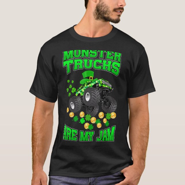 Camiseta Monster Trucks É Minha Patrona De Ruas De Caminhão (Frente)