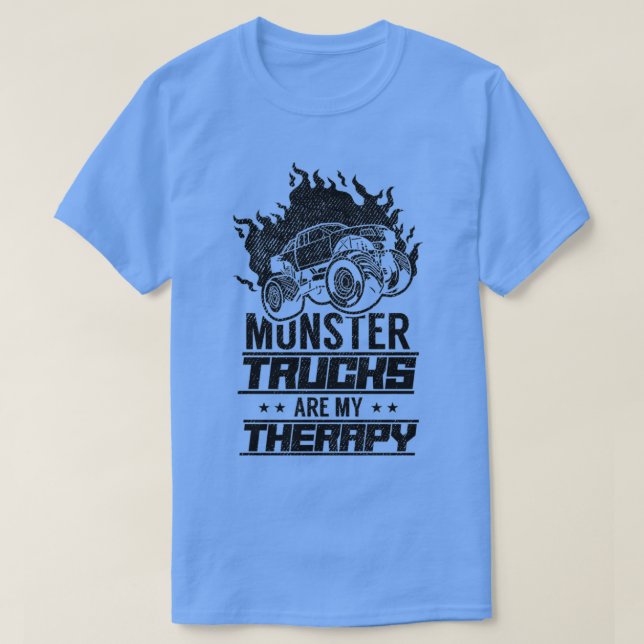 Camiseta Monster Trucks É Minha Terapia 2 (Frente do Design)