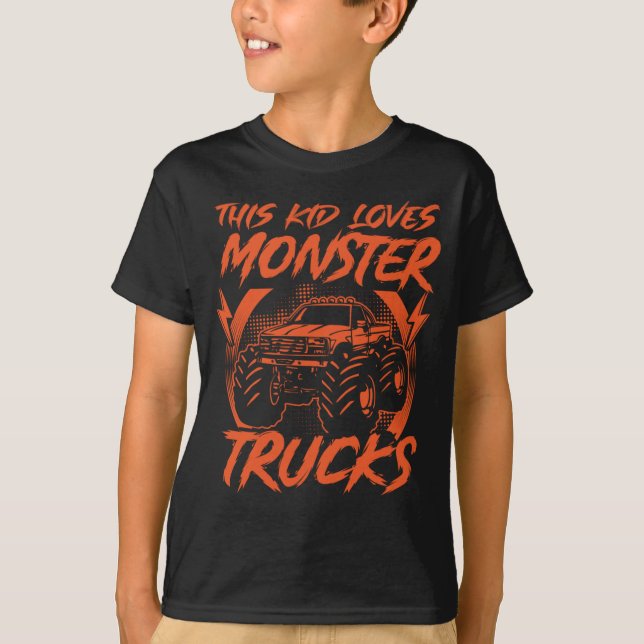 Camiseta Monster Trucks Fan Girls Monster Truck (Frente)