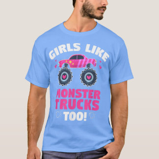 Camiseta Monster Trucks Girls Like - Bonito Monster Truck L