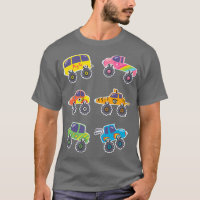 Monster Trucks Roupa Rapazes Meninas Legal Truque