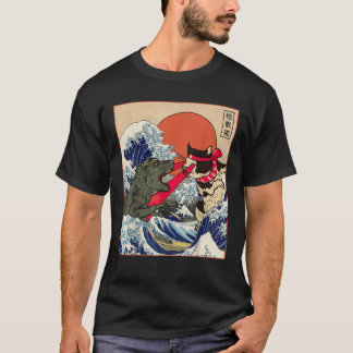 Camiseta Monster vs Cat Laser Anime Study Japonês Kawaii C