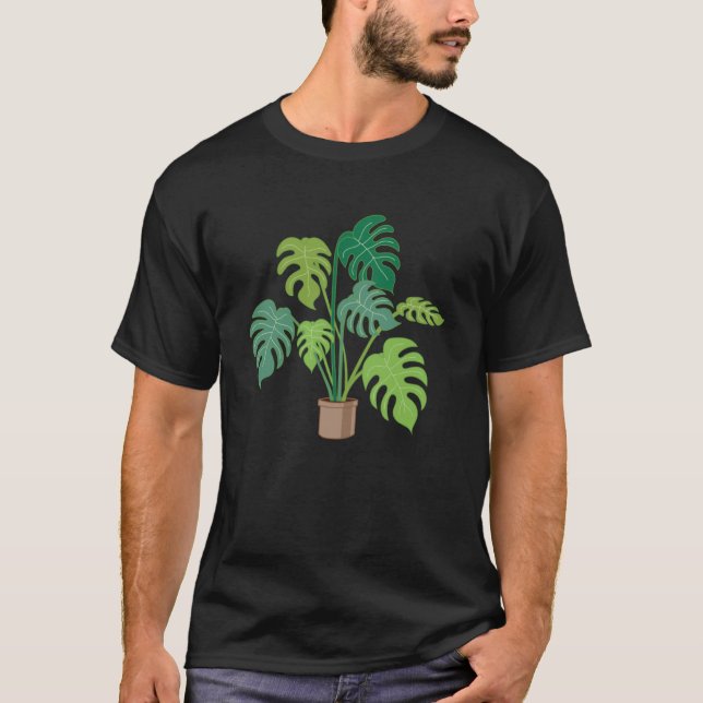 Camiseta Monstera Deliciosa House Planta De Jardinagem (Frente)