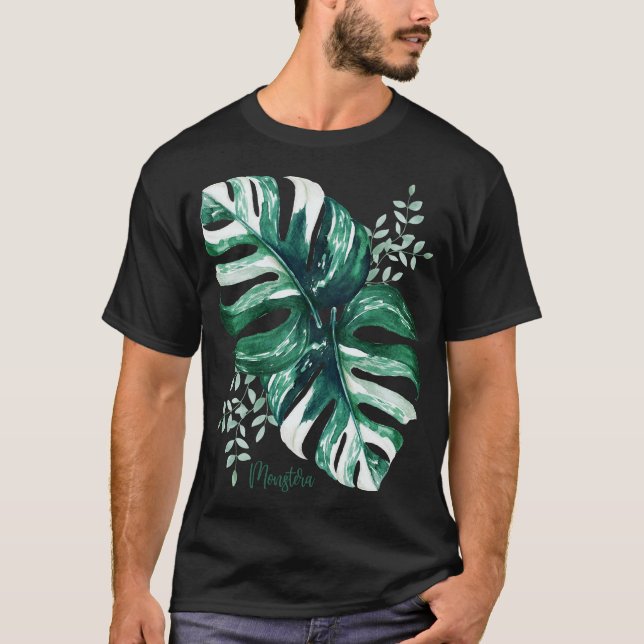 Camiseta Monstera, Monstera Variegada, Monstera Deliciosa, (Frente)