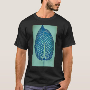 Camiseta Monstera Plant Leaf Botanage Cianótipo Pr