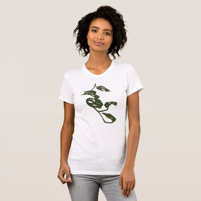 Camiseta Monstera Tropical da Selva Moderna Andanosii Suíça (Frente Completa)