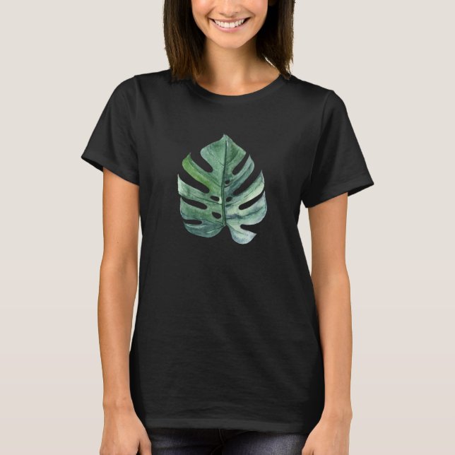 Camiseta Monstera Watercolor Leaf (Frente)