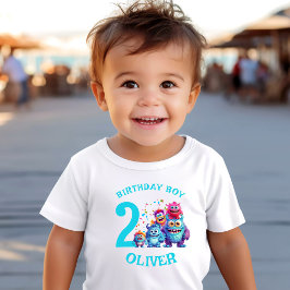 Camiseta Monstro Aniversário Nome Rapaz Corajoso