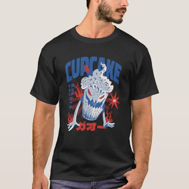 Camiseta Monstro assustador do cupcake (Frente)