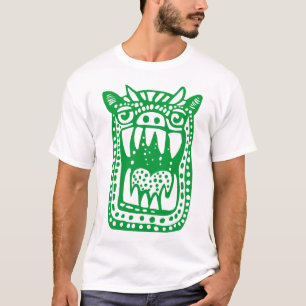 Camiseta Monstro Assustador - Verde Grama