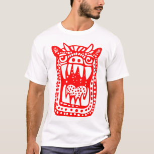 Camiseta Monstro Assustador - Vermelho