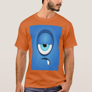 Camiseta Monstro Azul De Um Olho Monstro Cuja Gama É 1