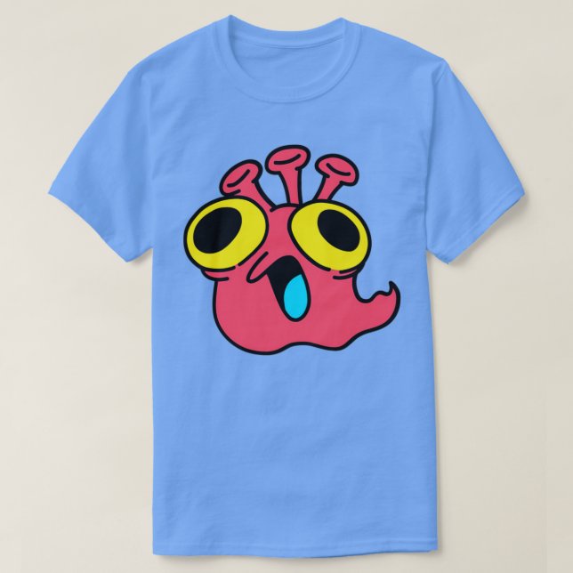 Camiseta Monstro Bonito Com Face De Bobo (Frente do Design)