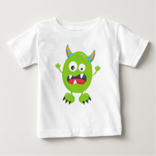 Camiseta Monstro Bonito, Monstro Verde, Monstro Engraçado, 