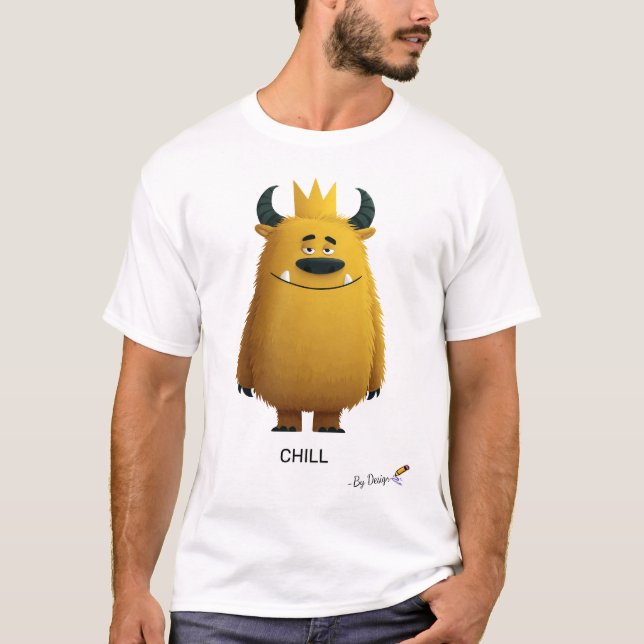 Camiseta Monstro Chil | Design Original para Adultos com Re (Frente)