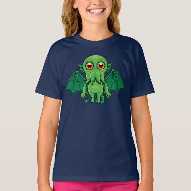 Camiseta Monstro Cute Verde Cthulhu (Frente)