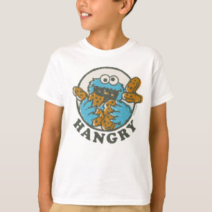 Camiseta Monstro da Biscoito Vintage   Com Fome