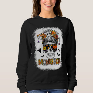 Camiseta Monstro da Mãe Halloween Monstro Coque Desarrumado