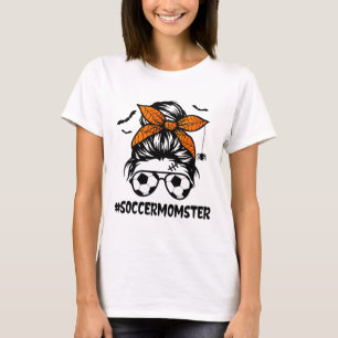 Camiseta Monstro da Mamãe de Futebol para Mulheres Dia das
