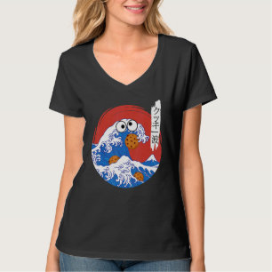 Camiseta Monstro da Onda do excelente comendo cookies japon